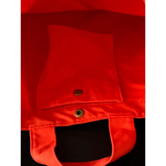 Baggu Herman Miller Red Canvas Tote Bag Crossbody Large Canvas Logo - Picture 3 of 9